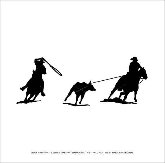 Rodeo Cattle Team Roping Calf Rope Heeler Steer Horse Equine Arena Compete  Events Cut Image Clipart Digital Download Eps Dxf Png Jpeg Svg - Etsy