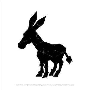 Mule Cartoon Donkey Jackass burro Jenny Jack Male Mule Female Horse Big Ears * Cut Sign Image ClipArt digital download eps/dxf/png/jpeg/svg