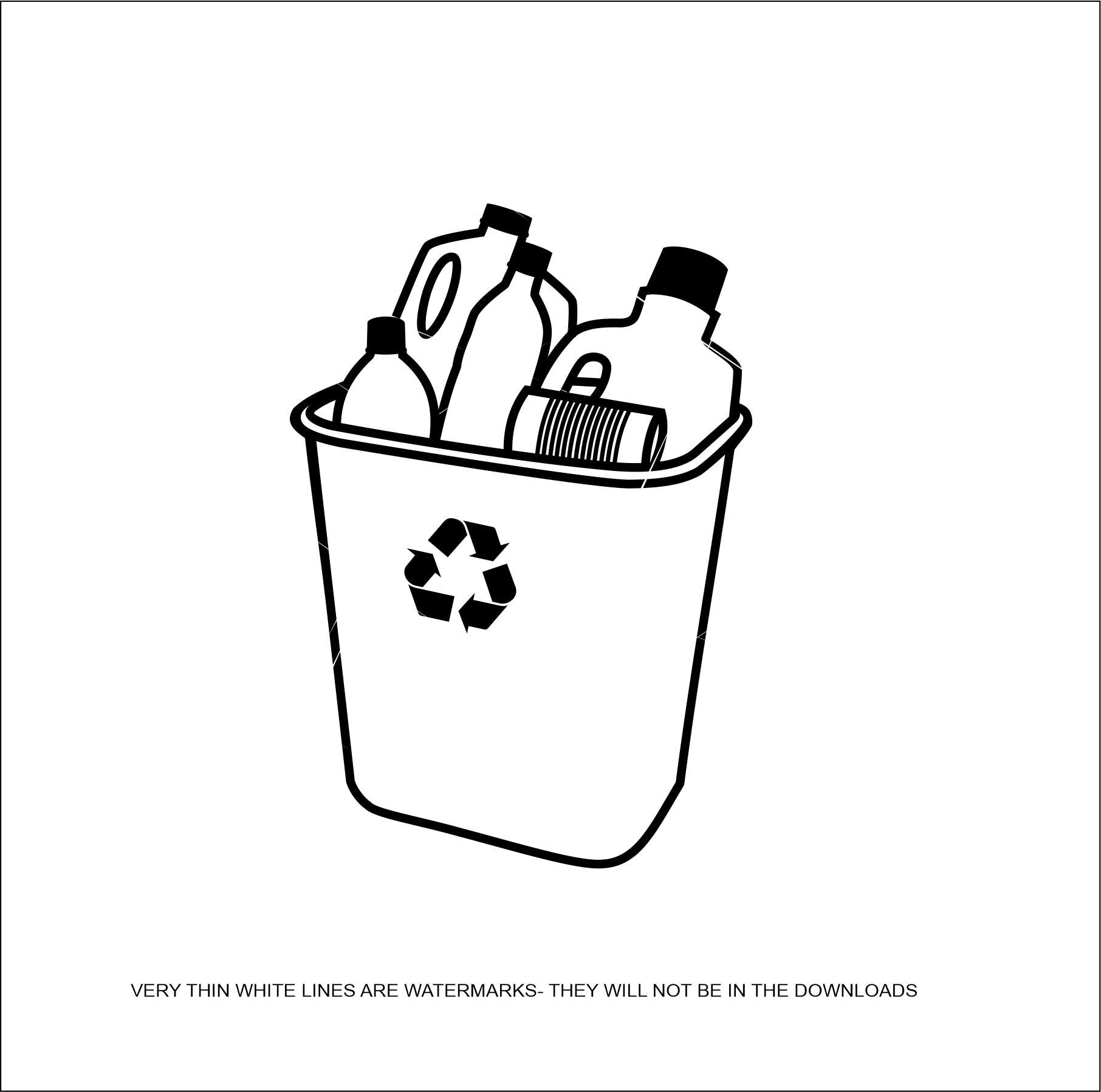 Logo de recyclage poubelle conteneur poubelle en plastique déchets