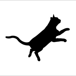 simple CAT Kitten Kitty Scratch Black Feline Domestic House Pet Animal Silhouette * Cut Sign ClipArt digital download eps/dxf/png/jpeg/svg