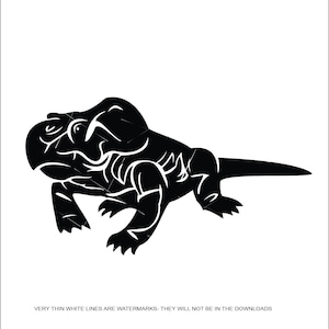 simple Bearded Dragon #2 Lizard Iguana reptiles Exotic Wildlife Chameleon Animal Pet  Cut Sign ClipArt digital download eps dxf png jpeg svg