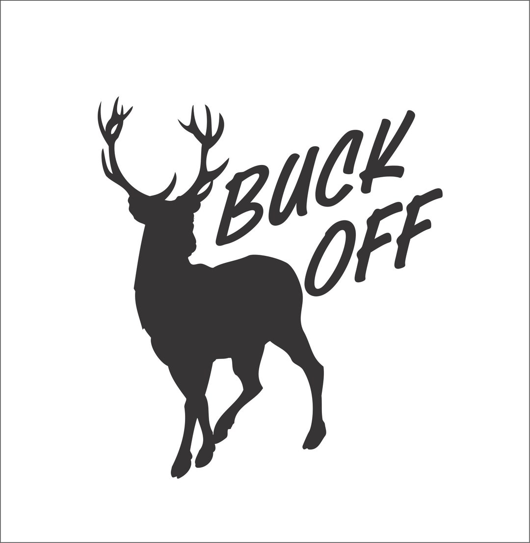 Deer With Racks Buck off * Back off * Forest Animal * Cut Sign Image ...