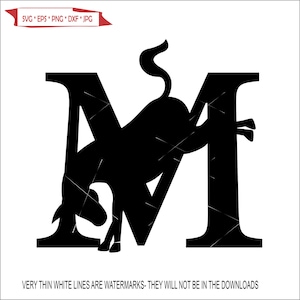 letter M Stands for Mule male Donkey burro Jackass Horse Jenny Jack Male * Cut Sign Image ClipArt digital download eps/dxf/png/jpeg/svg