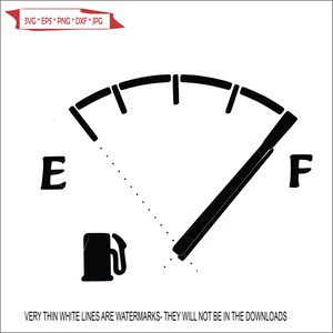Fuel Gauge Full Gas Instrument Tank Level Pump Fueling Filling Automotive Car Data * Cut Sign ClipArt digital download eps dxf png jpeg svg