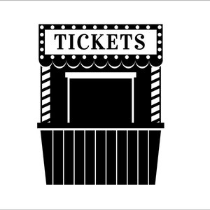 Ticketstand Spiele Preise Fahrgeschäfte Karneval Jahrmarkt Vergnügungspark Spaß * Schnitt Druck Design Bild ClipArt digitaler Download eps/dxf/png/jpeg/svg