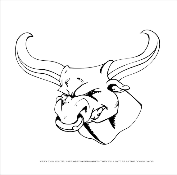 Longhorn Bull Horn Nose Ring Head Cattle Prize Steer Cow Farm Animal Dairy  Milk Cut Sign Image Clipart Digital Download Eps/dxf/png/jpeg/svg - Etsy  Israel