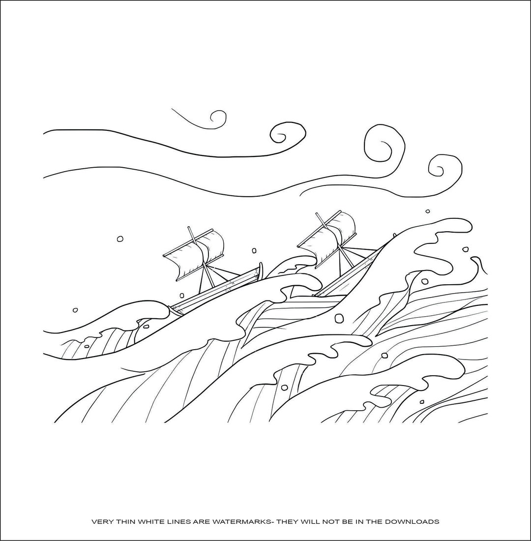 Boat Ship Rough Sea Ocean Waves Storm Swell Tossed Outline Cut Sign