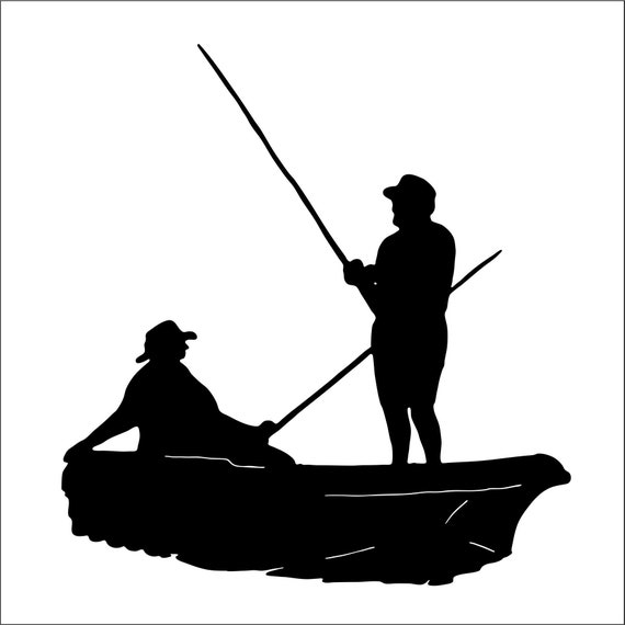 Small Jon Fishing Boat 2 Male Men Fishing Outdoors Sport Relax