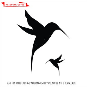 2 simple Hummingbird in Flight Hovering BIRD Sugar Water Feeder Wing Beauty Animal * Cut Sign ClipArt digital download eps dxf png jpeg svg