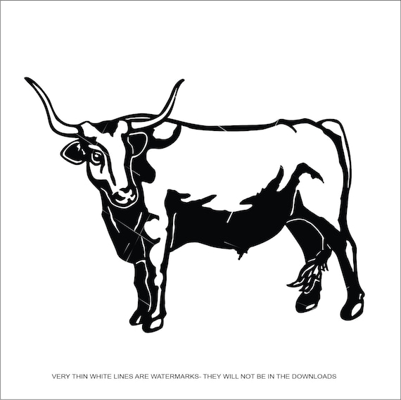 Bull Texas Longhorn Steer Cattle Cow Horn Animal Western Roam Beef Bison  Livestock Cut Image Clipart Digital Download Eps/dxf/png/jpeg/svg - Etsy  Sweden