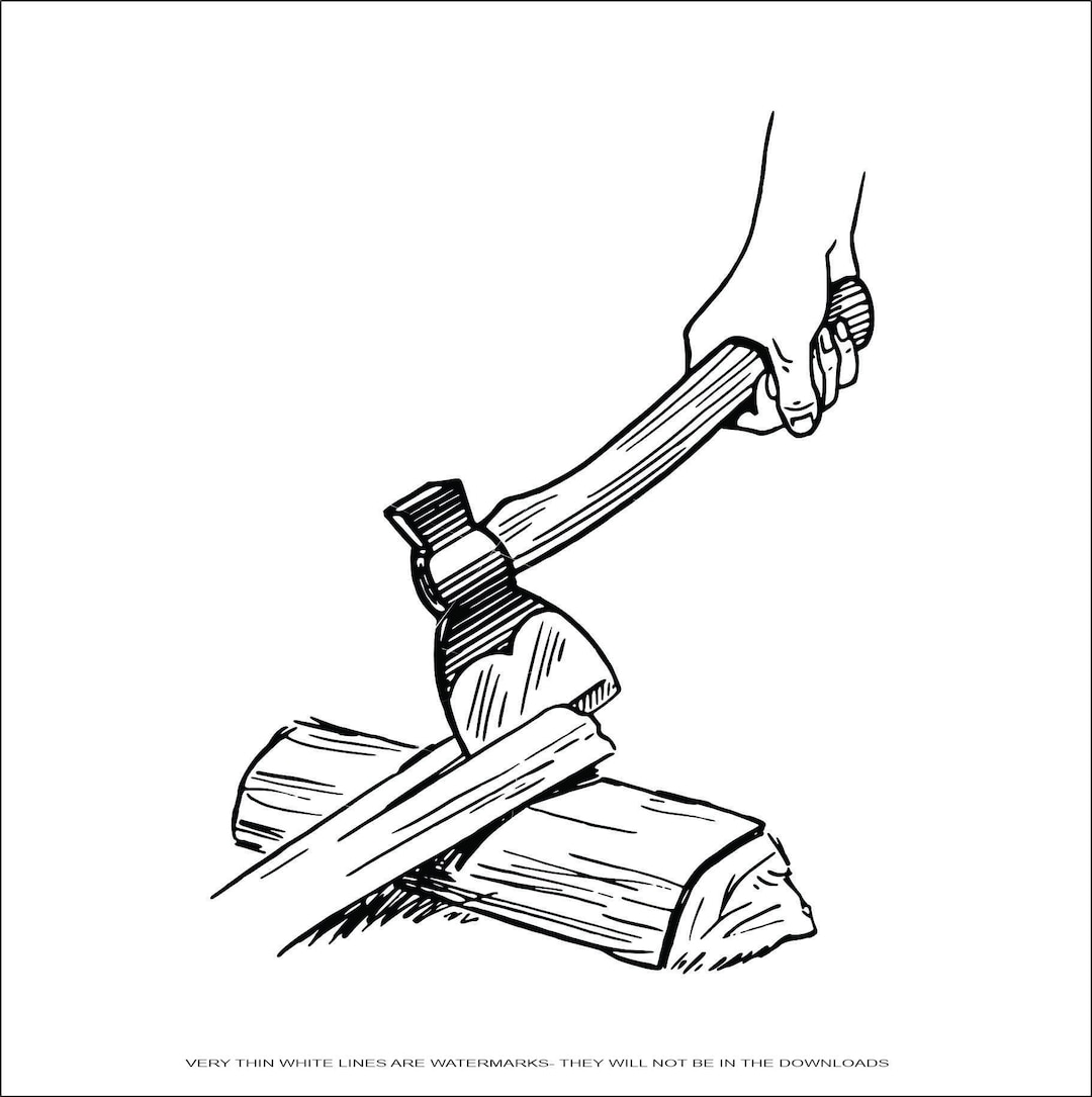 Demo Hand AX Axe Split Chopping Wood Blade Tool Lumberjack Etsy