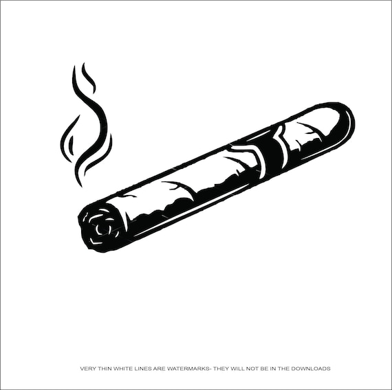 clipart tobacco Lighted Cigar Smoke Burning Tobacco Nicotine Habit Cuban Havana Smoker Cut  Print Design Image Clipart Digital Download Eps Dxf Png Jpeg Svg