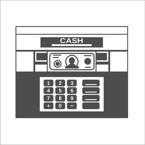 ATM-toetsenbord Bedieningselementen Contant geld storten Betalingen Creditcardknoppen Fotonummers Geld * ClipArt digitale download eps/dxf/png/jpeg/svg