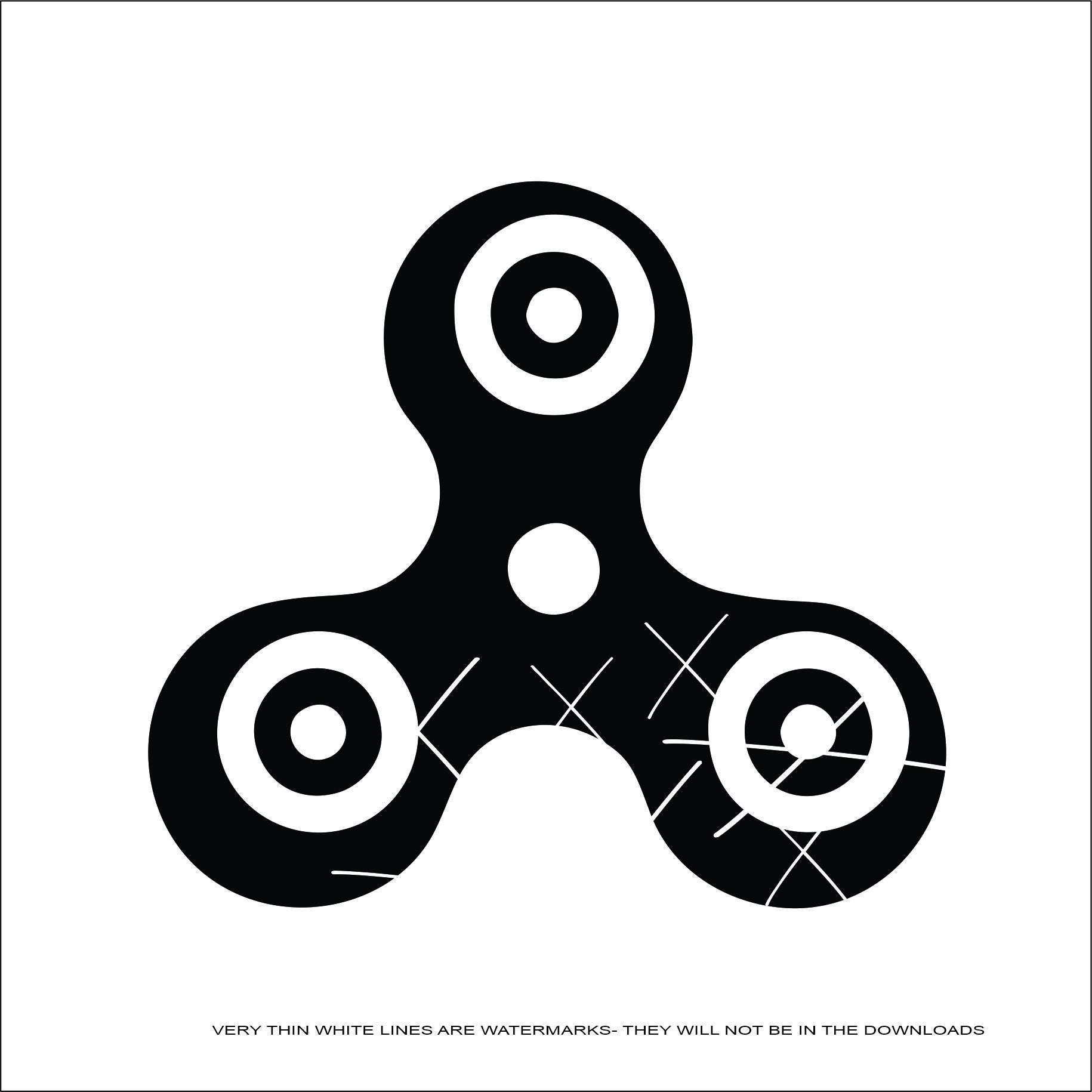 Drawing Black And White Fidget Spinner Hand Spinner Toy Drawing