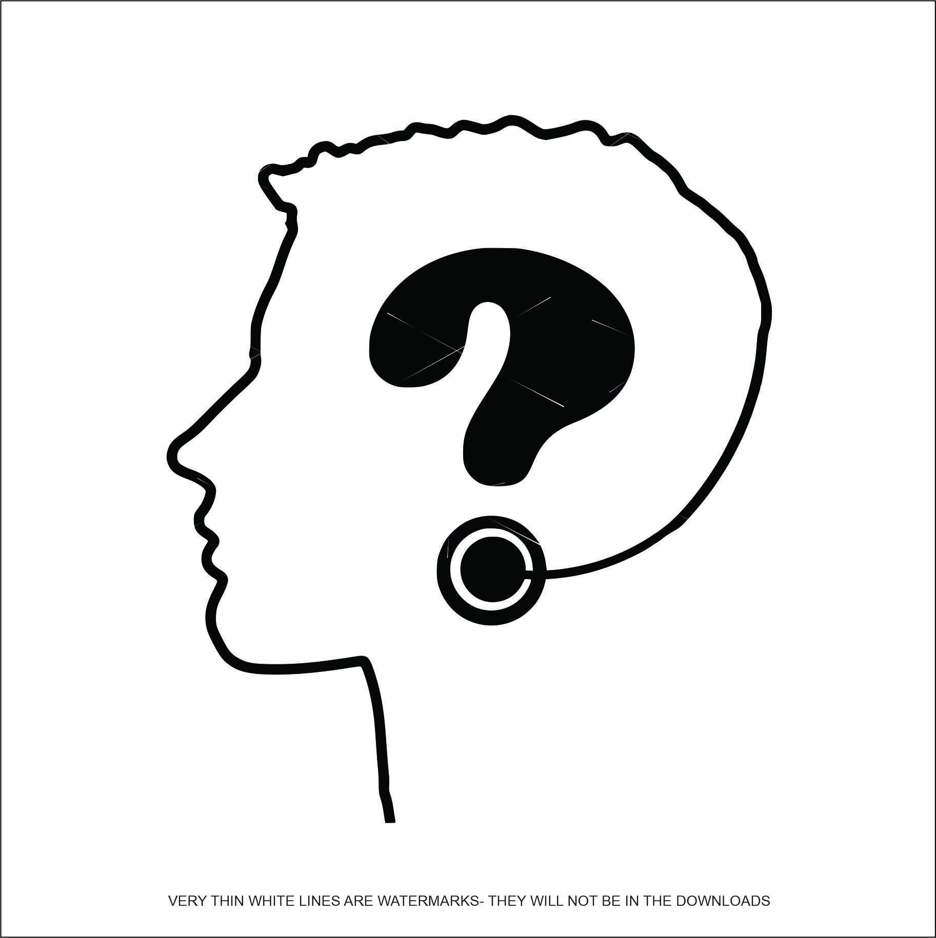 Face With Question Mark Clip Art