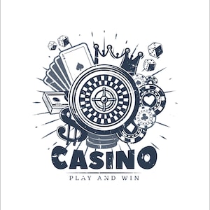 König Kasino Kartenwürfel Roulette Jetons Glücksspiel Glücksspiel * Schnitt Design Kunstwerk Bild ClipArt digitaler Download eps/dxf/png/jpeg/svg