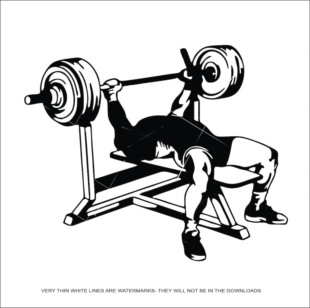 Gym Exercise Cliparts Silhouette Bench | sincovaga.com.br