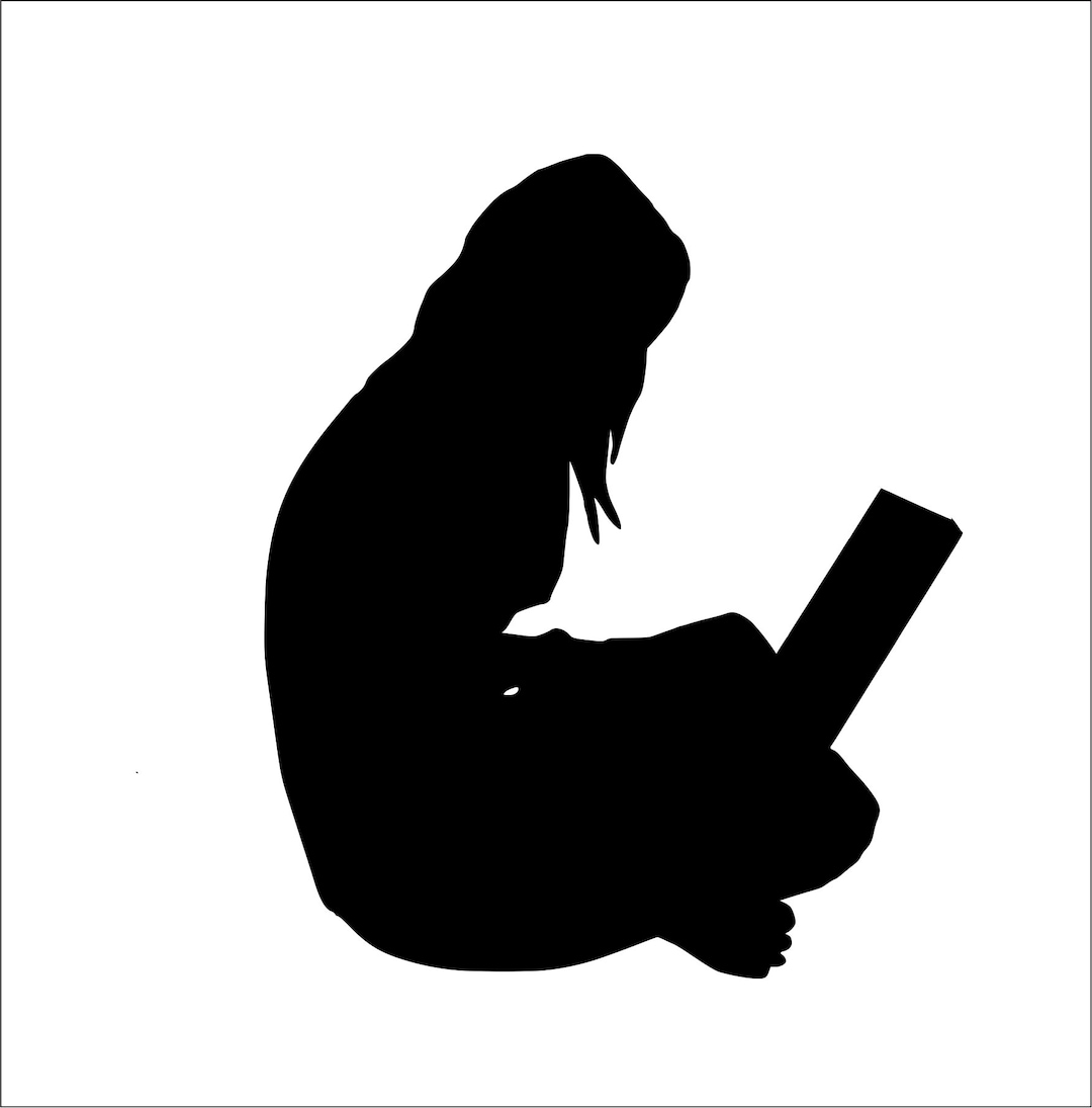 Simple Laptop Girl Studying Notebook Computer Gaming Home Schooling ...