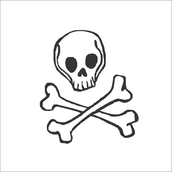 Skull Skeletal Cranium Head  Cross Bones Tombstones Poisonous Danger  * Cut Sign Image ClipArt digital download eps/dxf/png/jpeg/svg