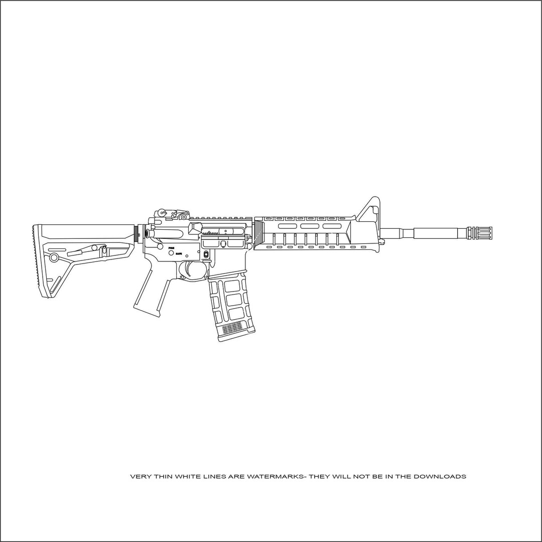 Detailed AR Riffle Gun Control USA Constitution AR Shotgun Ammo * Cut ...