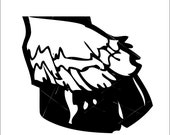Buffalo Bull Steer Split Hoof Bison Foot Hooves Cattle Farm Animal Body Part Cut Sign Image ClipArt digital download eps dxf png jpeg svg