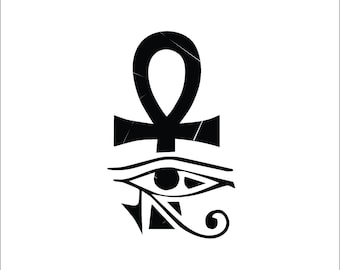 Cross Ankh Rebirth Third Eye Egyptian Key Life Protection Hieroglyphics Cut Sign Image ClipArt Design digital File eps png jpeg SVG