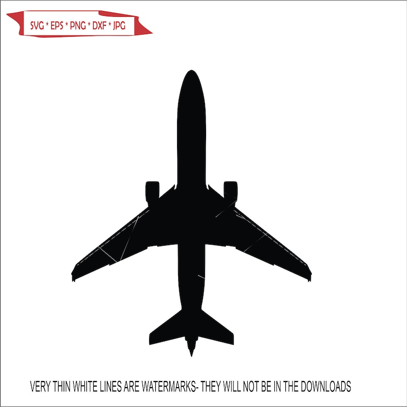 Airplane Simple Clipart - Etsy