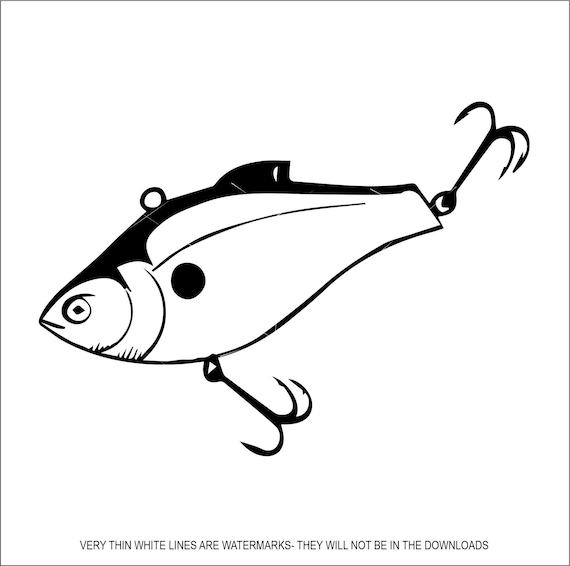 3 Fish Lure Digital Downloads Fish Lure Svg Fishing Lure 