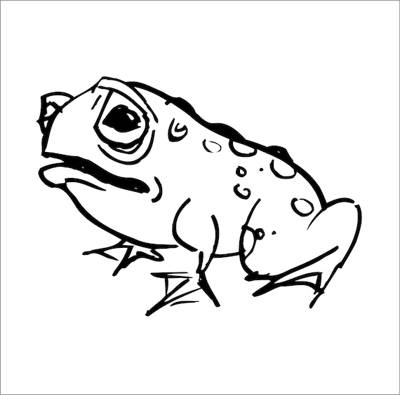 Such Sad Frog Amphibians Cut Sign Image ClipArt digital | Etsy