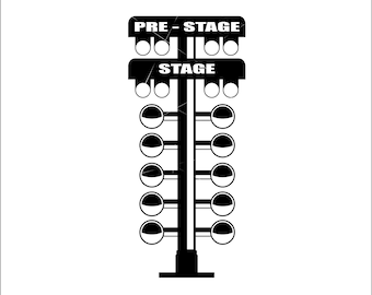 Racing Drag Tree Light Start Drags Pre Stage Christmas Tree Two light beams * Cut Sign Image ClipArt digital download EPS/PNG/SVG/Dxf/Jpeg