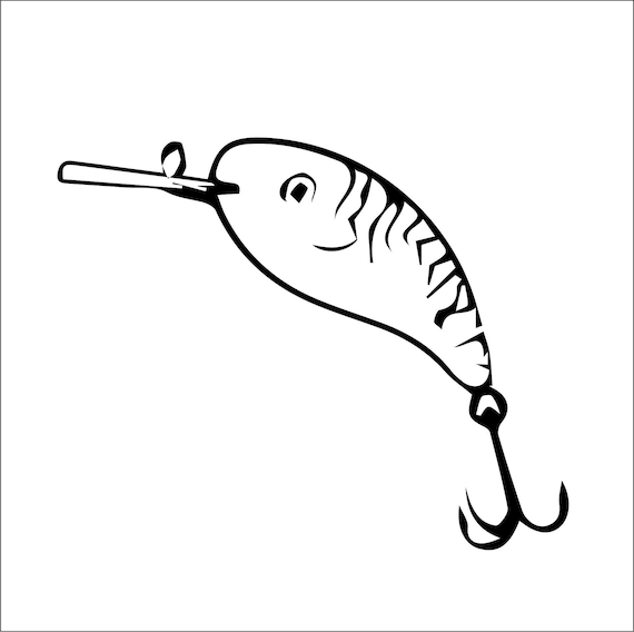 Crankbait Fishing Lure 002 Artificial Bait Hook Catch Pastime Sport Relax  Cut Sign Image Clipart Digital Download Eps Dxf Png Jpeg Svg 