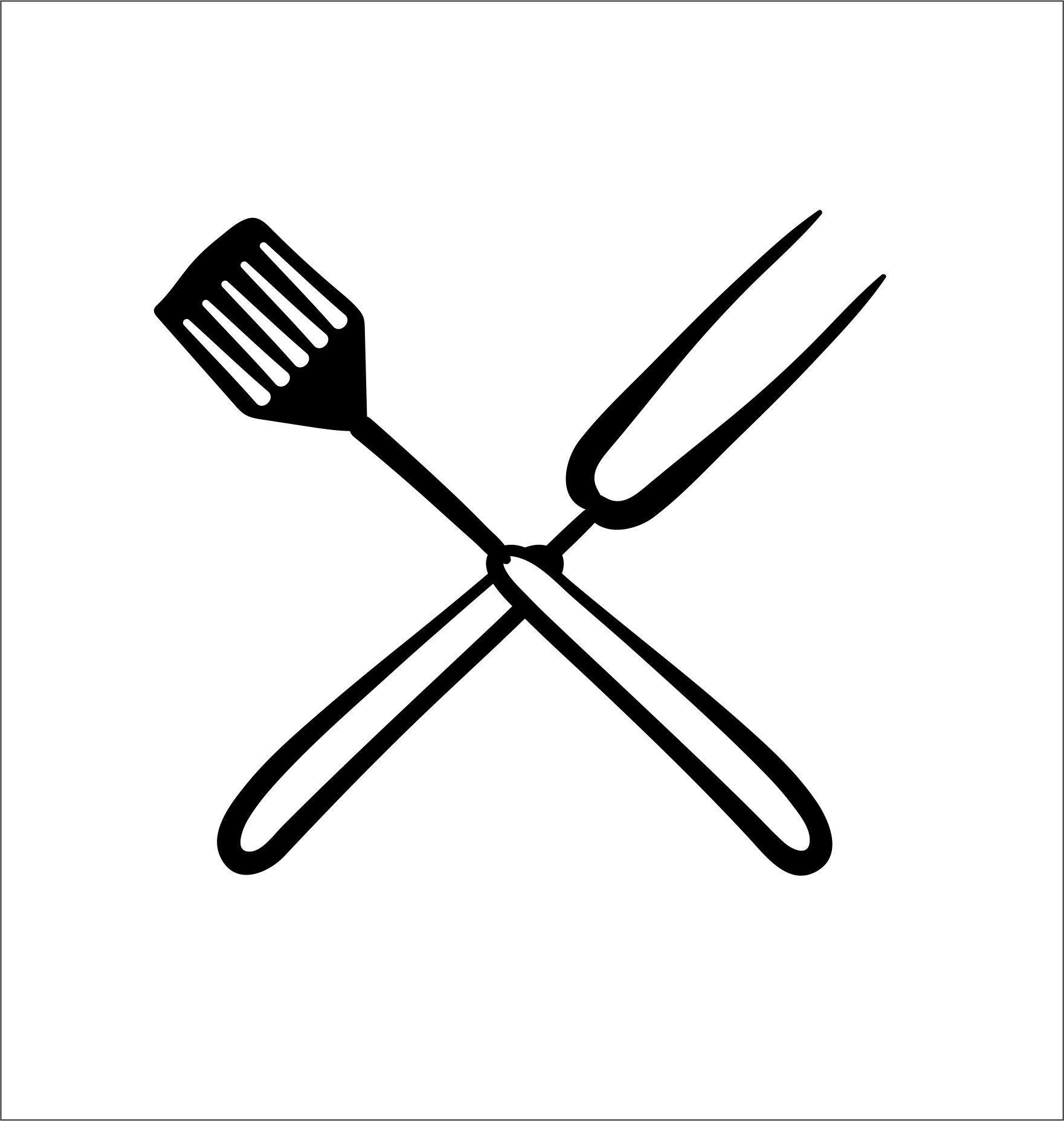 BBQ Spatula Fork Grill Cookout Kitchen Tool Grilling Food Etsy