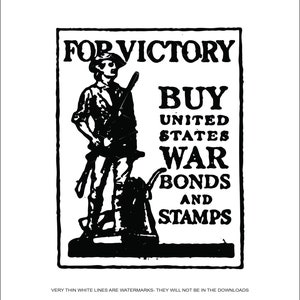 Buy US War Bonds Stamp Riffle Soldier Victory Military World War II Post Office Cut Sign Image ClipArt digital download eps/dxf/png/jpeg/svg