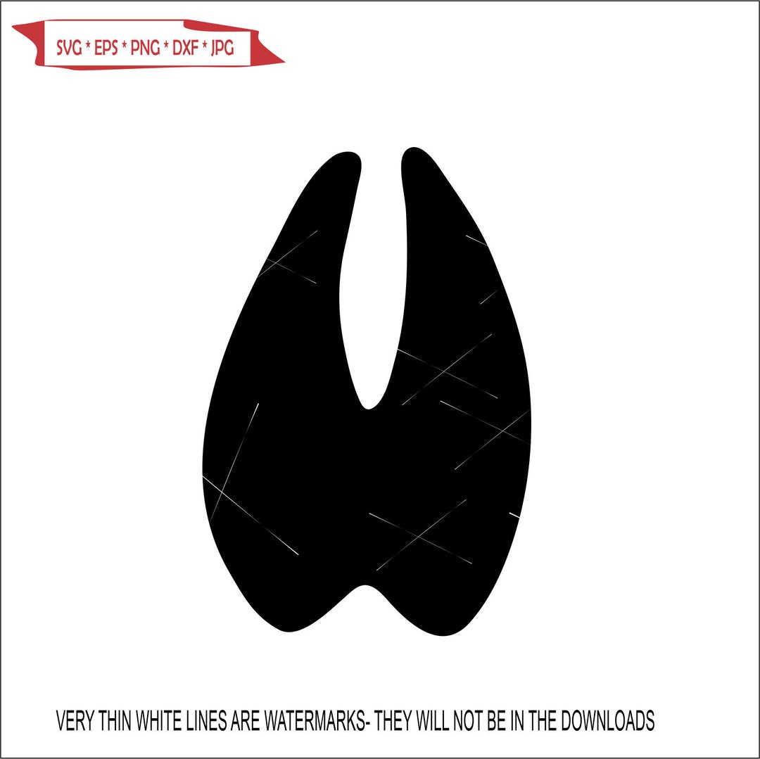 Simple Deer Hoof Print Footprint Tracking Animal Wildlife Sport Paw Cut