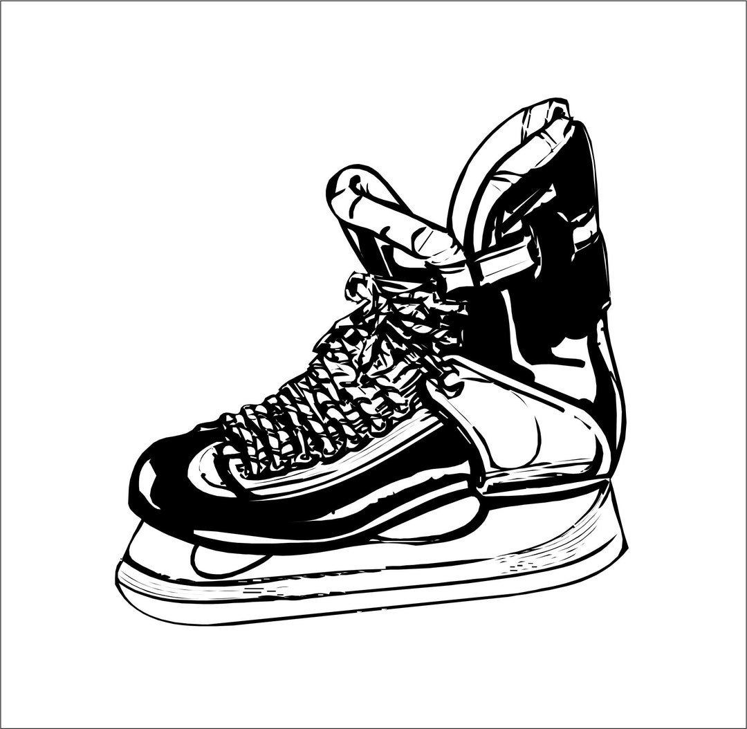 Hockey Boot Detailed Skate Ice Rink Sport Game Athlete Skate Etsy