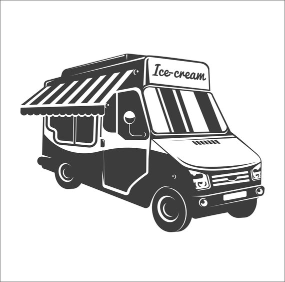 Ice Cream Food Truck Vehicle Trailer Delivery Concession Etsy