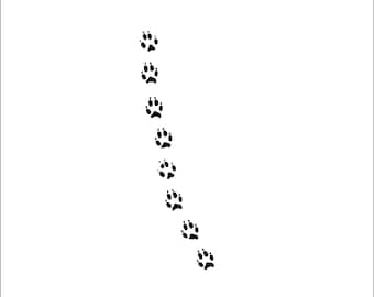 Fox Track Walking Stride Foot Print Animal Paw Footprint Toe Print