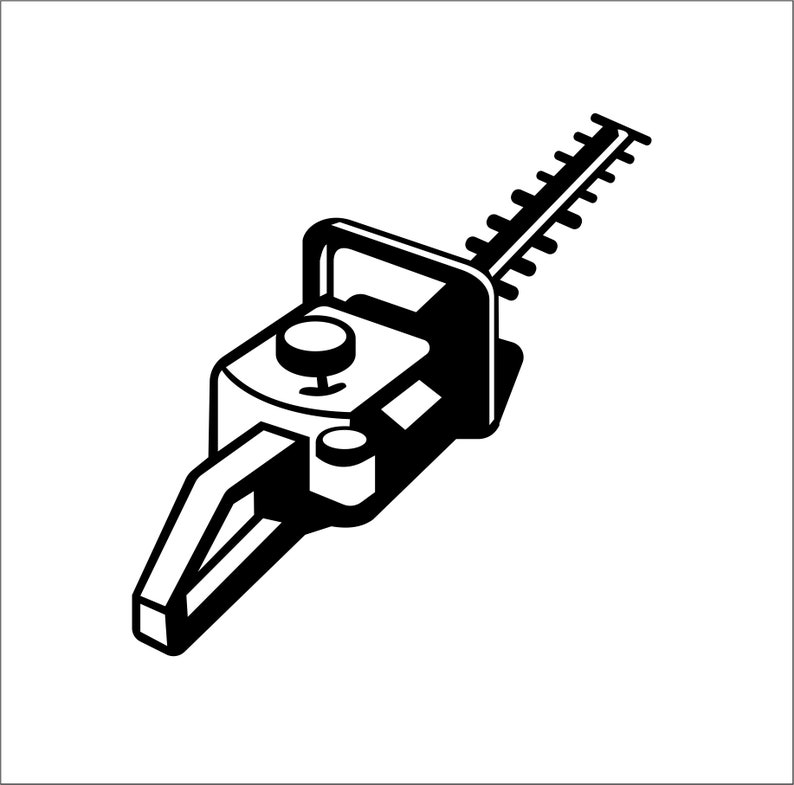 Heggenschaar Cutter Outdoor Yard Work Heggen Struiken Boom Power Tool gesneden print ontwerp Image ClipArt digitale download eps/dxf/png/jpeg/svg afbeelding 1