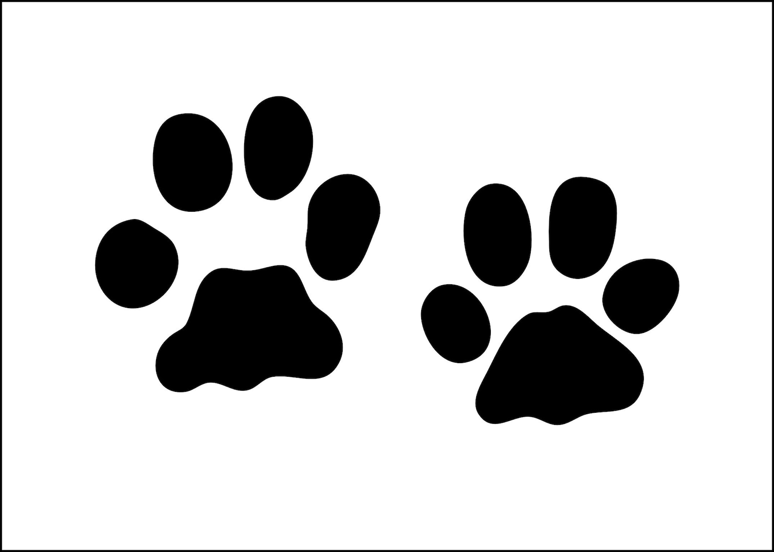 Bobcat Track Foot Print Animal Track Paw Print Animal Zoo Cut Sign ...