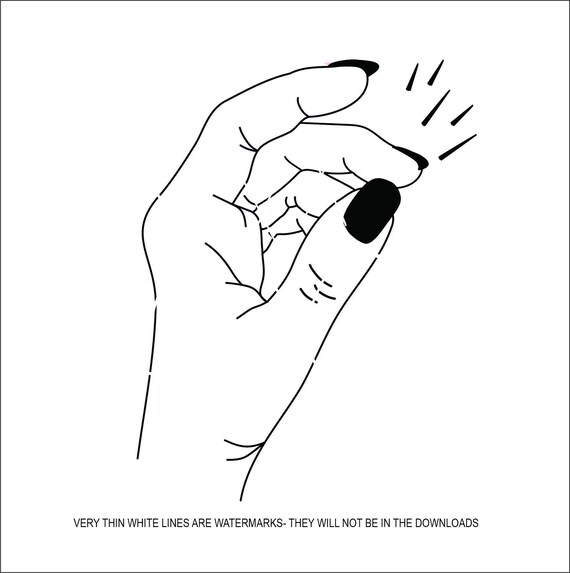 Snap Fingers Clicking Snap Snapping Click Sound Attention Art Etsy España