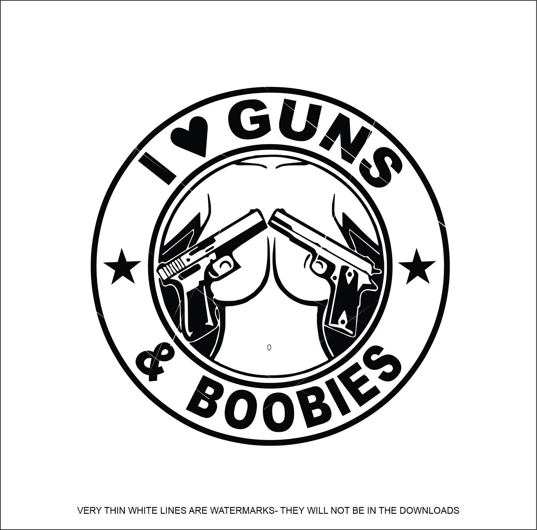 Funny Guns and Boobs Tumbler, Custom Tumbler for Men, Gun Lover