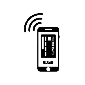 Bezahlen mit Handy Mobile App Brieftasche Zahlungen Kreditkarte Smartphone Geld senden * ClipArt digitaler Download eps/dxf/png/jpeg/svg