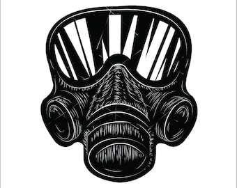 Gas Mask Breathing Apparatus Respirator Safety Rescue Oxygen Ventilator Fire * Cut Sign Image ClipArt digital download eps/dxf/png/jpeg/svg
