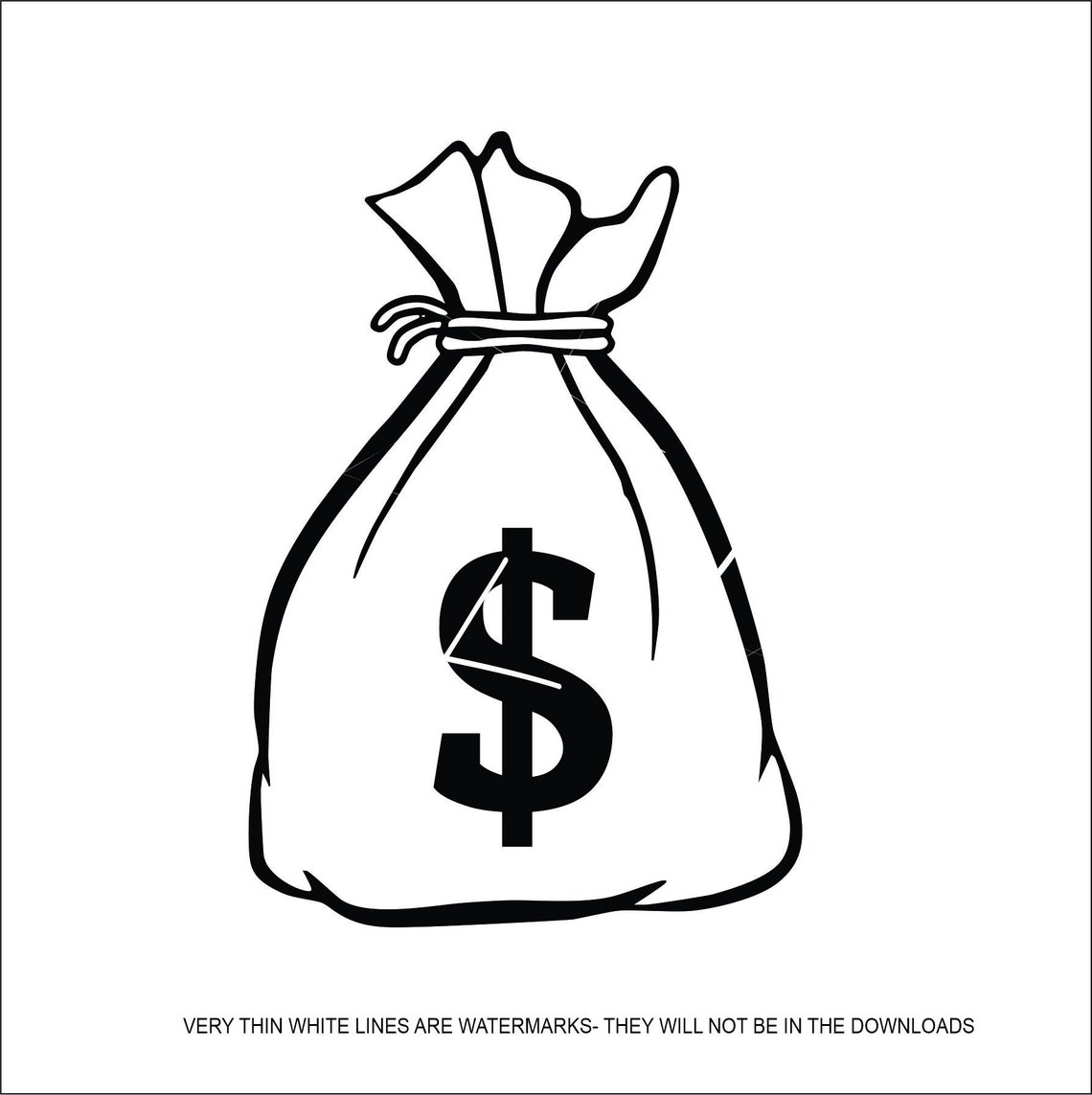 Money Bag Cash Dollar Sign Bills Currencies Shopping Money Bank ...