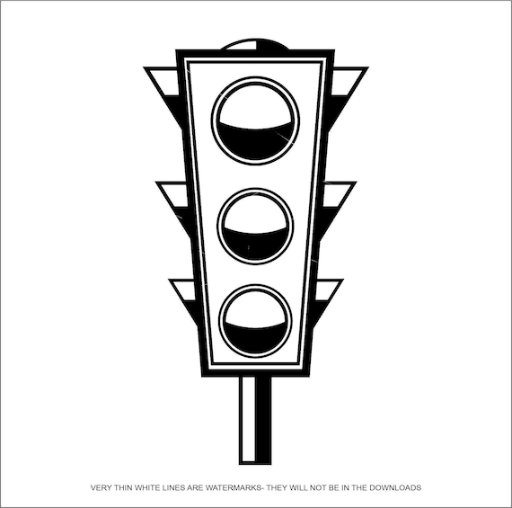 Traffic Light Clip Art Black And White