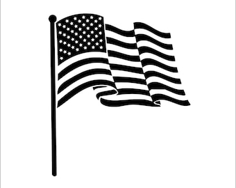 Flag of the United States of America USA Wavy Flag Patriotic Flying Waving Pride *  ClipArt digital download eps/dxf/png/jpeg/svg