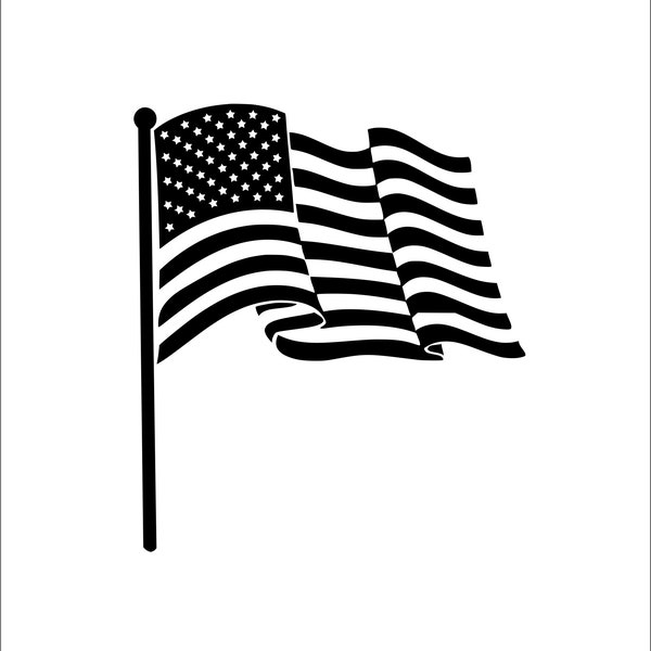 Flag of the United States of America USA Wavy Flag Patriotic Flying Waving Pride *  ClipArt digital download eps/dxf/png/jpeg/svg