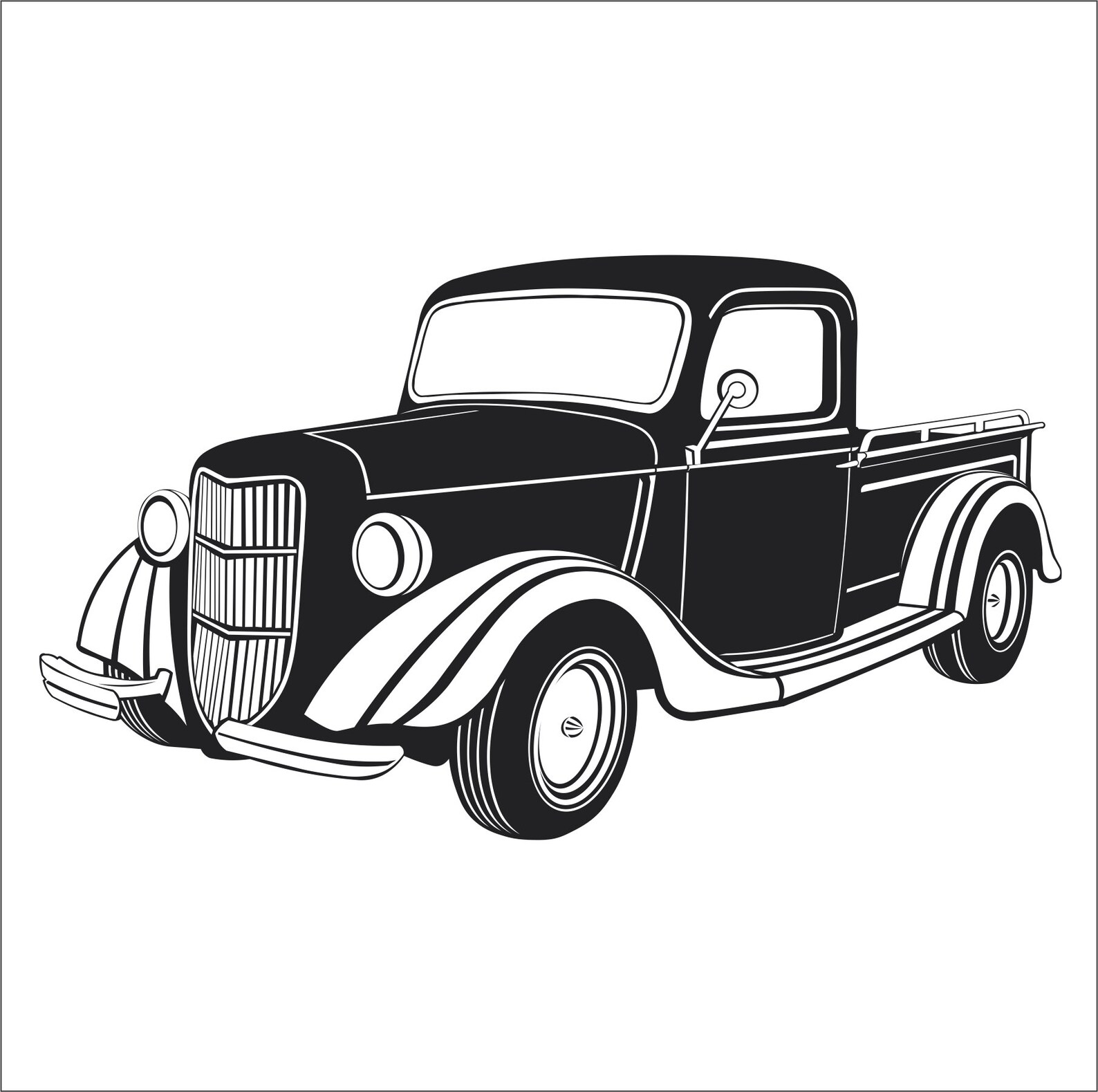 Chevy 40s 1940 Retro Vintage Pickup Truck Short Bed Side Rails - Etsy