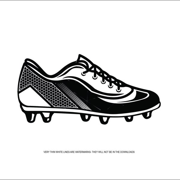 Shoes Cleats Soccer Football Ball Shoes Team Sport Game Gripping Traction Running * SVG *  ClipArt digital download eps/dxf/png/jpeg/svg