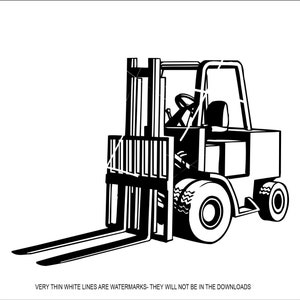 Fork Lift Move Materials Distances Construction Machinery Equipment Builder Tool * Cut Sign Image ClipArt digital File eps dxf png jpeg svg